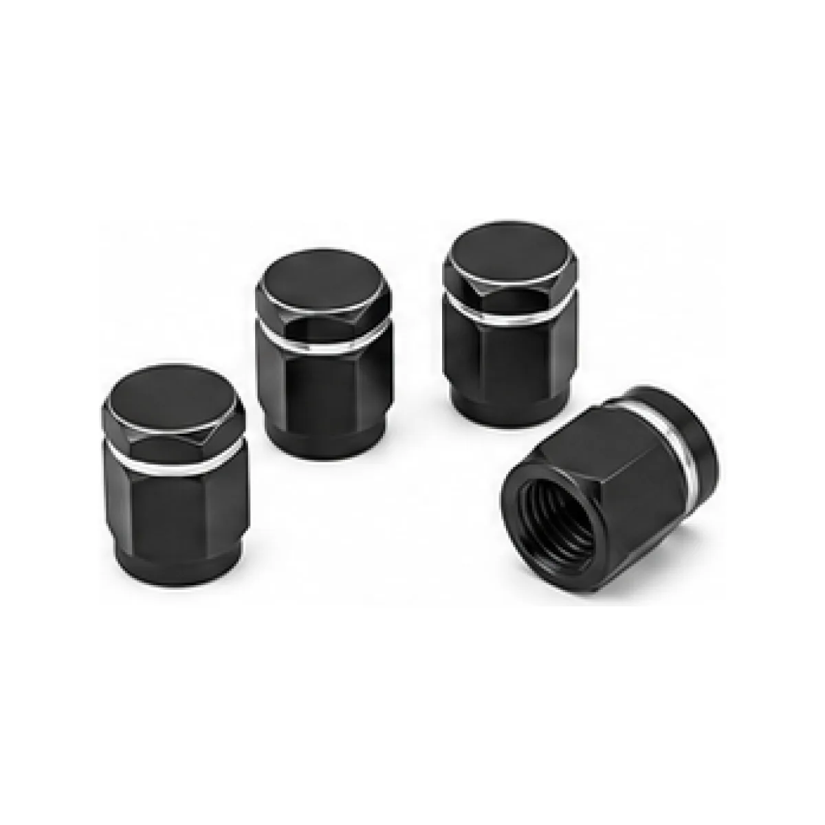 Tyre Valve Cap Set - Graphite Finish white-background product packshot