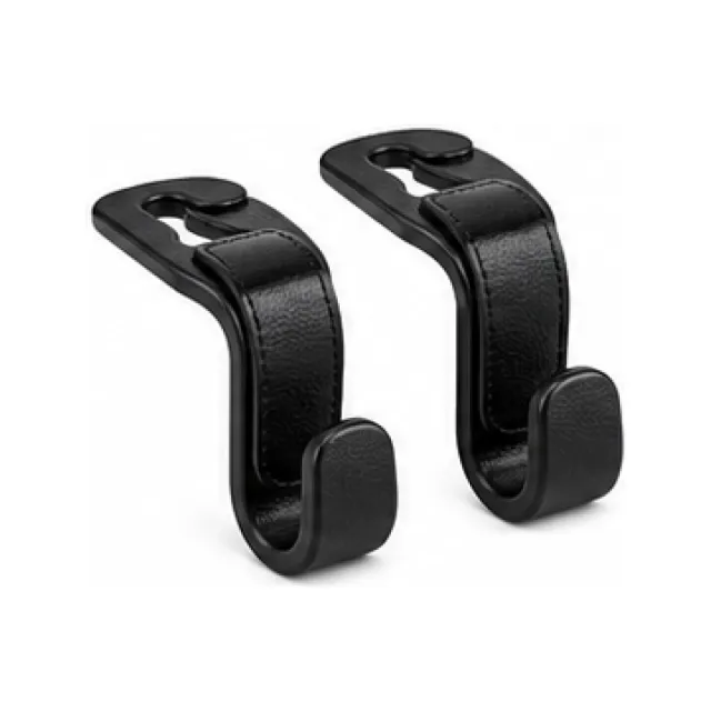 Car Headrest Hook Set - Graphite Finish white-background product packshot