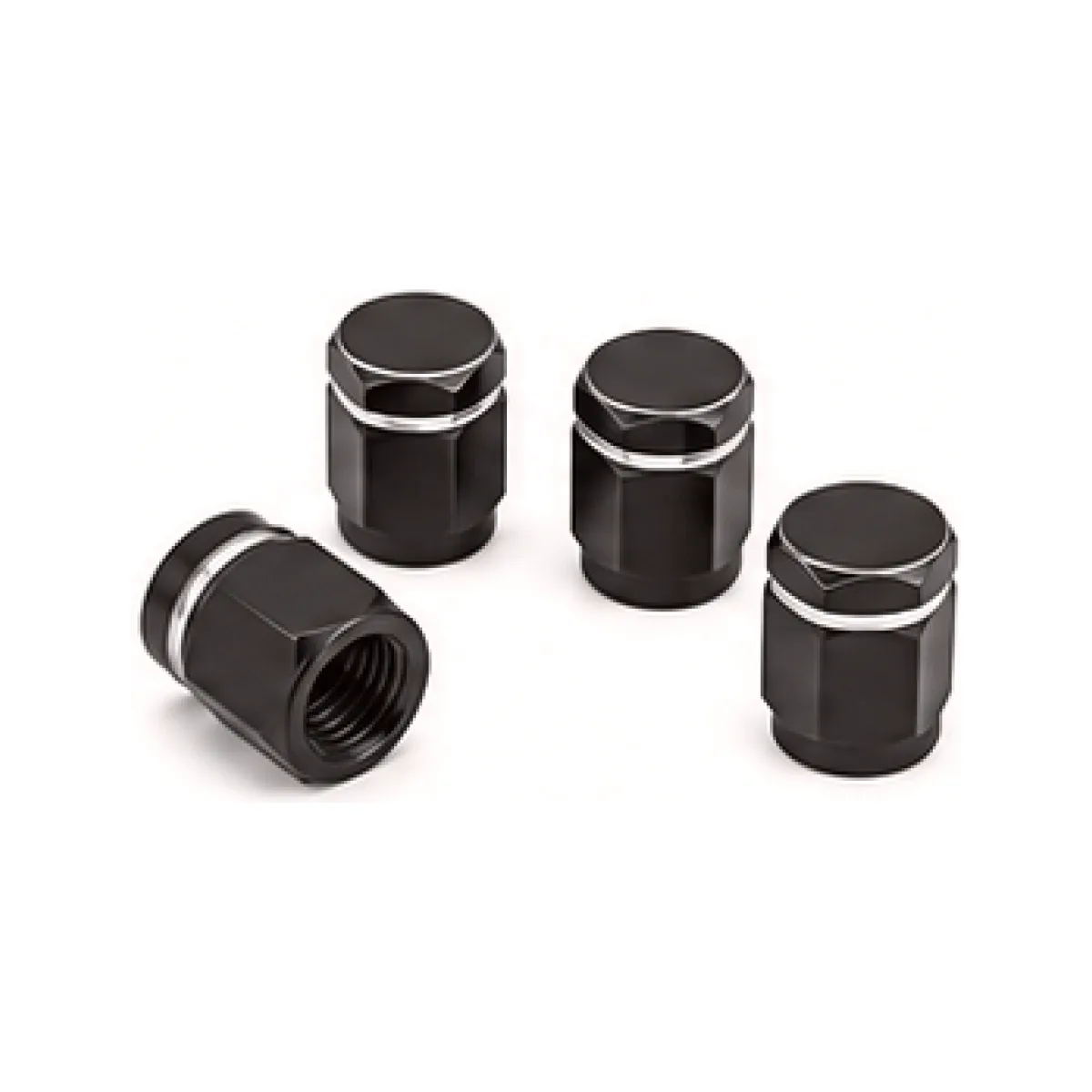Tyre Valve Cap Set - Red Accent white-background product packshot