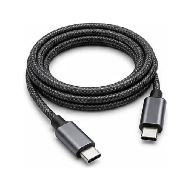 Braided USB-C Charging Cable 1.5 m - Graphite Finish white-background product packshot