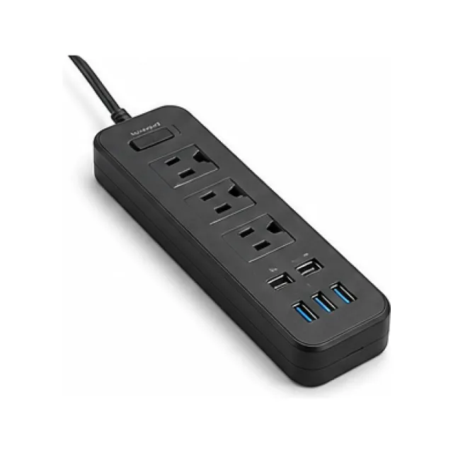 Power Strip with USB Ports - Graphite Finish white-background product packshot