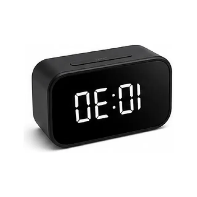 Compact Digital Alarm Clock - Graphite Finish white-background product packshot