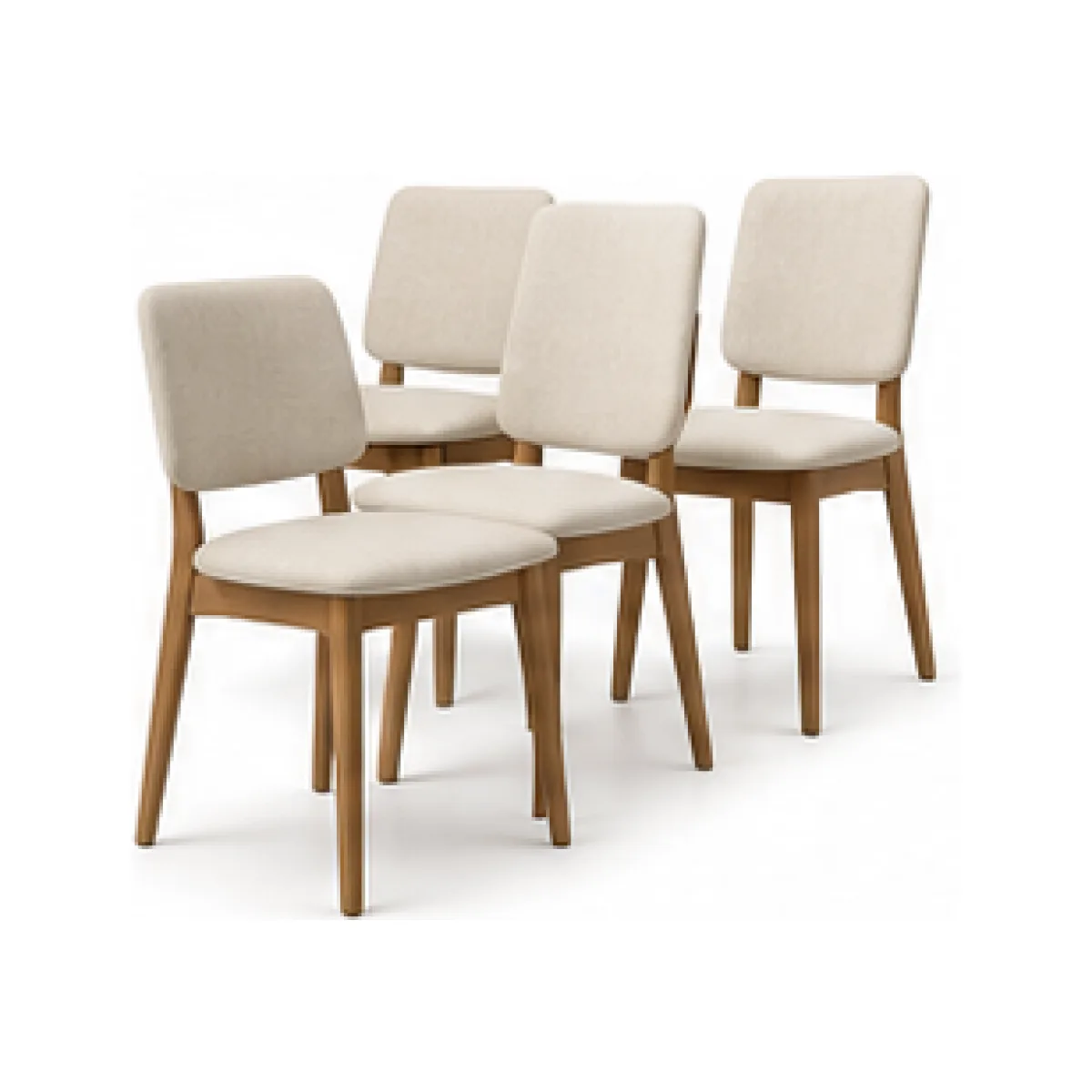 Four-Piece Dining Chair Set - Deep Walnut Finish white-background product packshot
