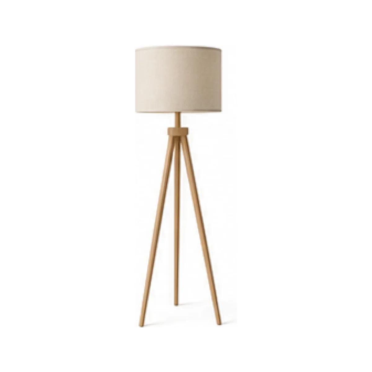 Tripod Floor Lamp - Deep Walnut Finish white-background product packshot