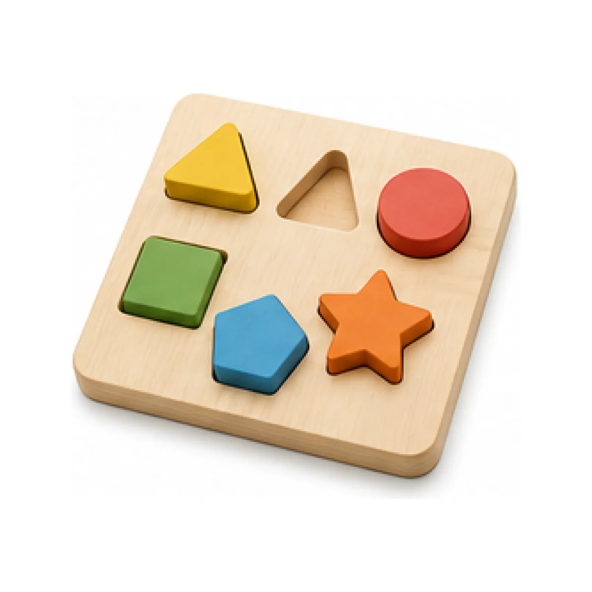 Wooden Shape Sorting Board - Sky Finish white-background product packshot