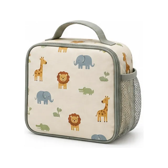 Animal Pattern Lunch Bag - Sky Finish white-background product packshot
