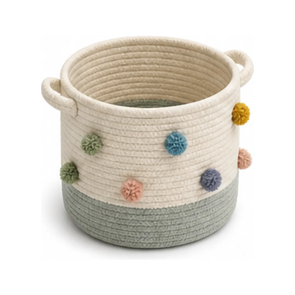 Soft Toy Storage Basket - Sky Finish white-background product packshot