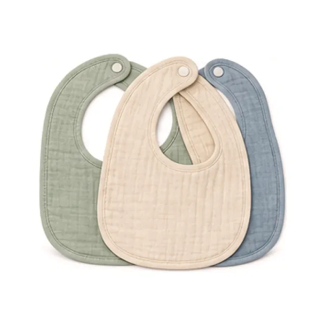Soft Cotton Bib Set - Sand Finish white-background product packshot
