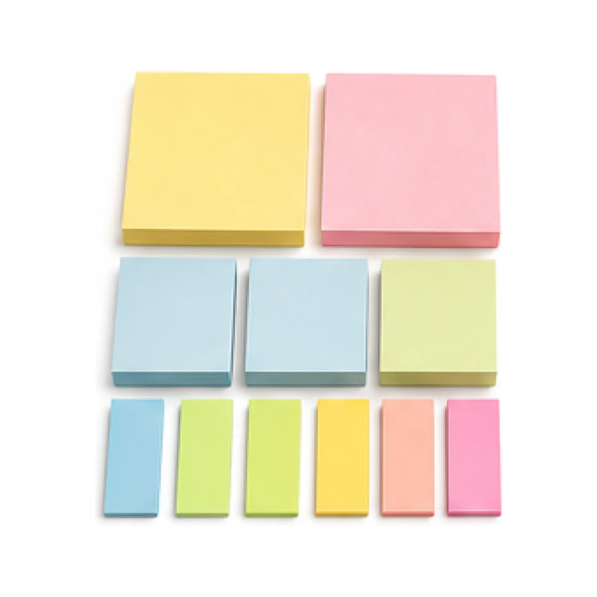 Sticky Note Assortment - Blue Finish white-background product packshot