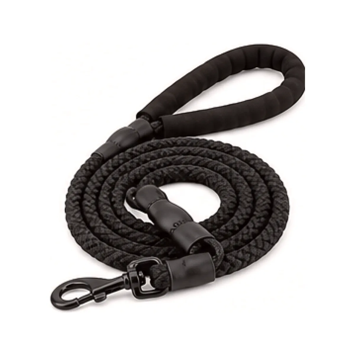 Braided Pet Leash - Charcoal Finish white-background product packshot