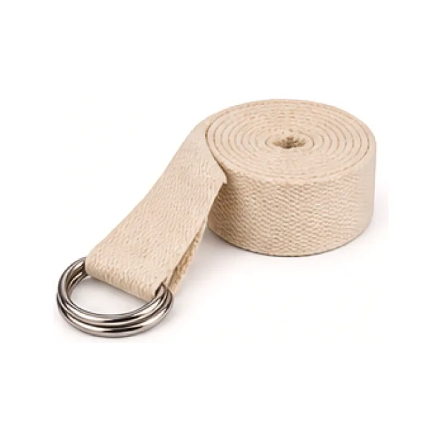 Cotton Yoga Strap - Graphite Finish white-background product packshot
