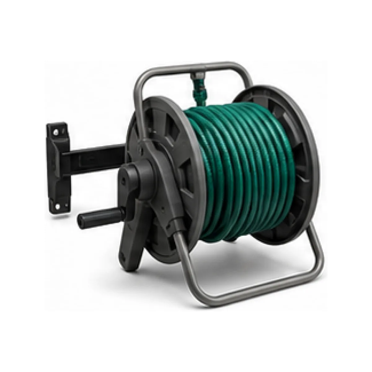 Wall-Mount Garden Hose Reel - Professional Finish white-background product packshot